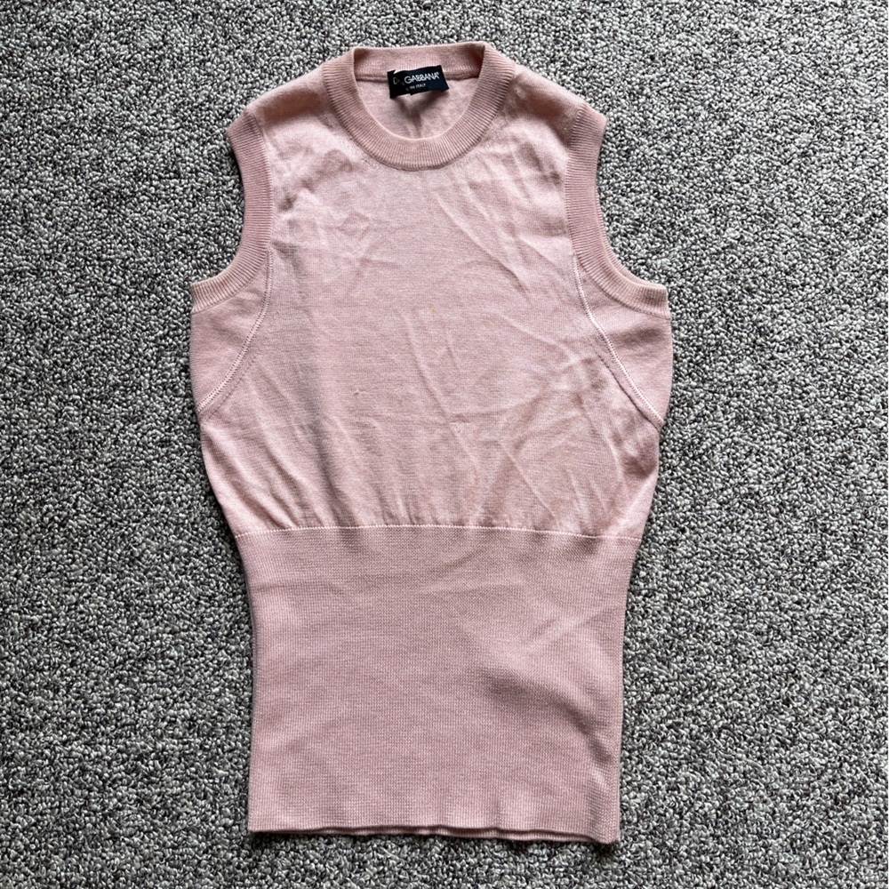 Dolce & Gabbana D&G Pink Cashmere Knit Sweater Top 38